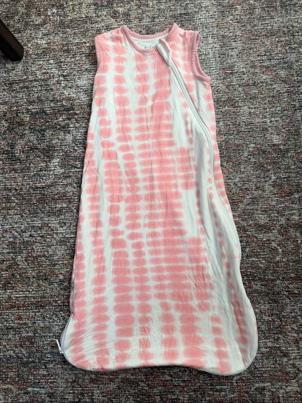 Kyte BABY Pink & White Tie-Dye Sleeveless Sleep Sack